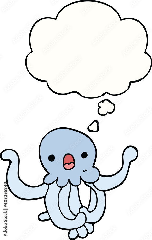 cartoon jellyfish with thought bubble cartoon jellyfish with thought bubble