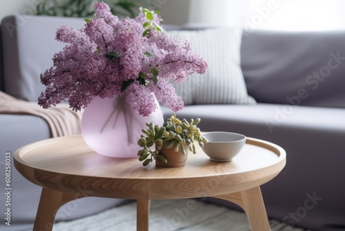 Luxurious Elegant Living Room Decor. Generative AI