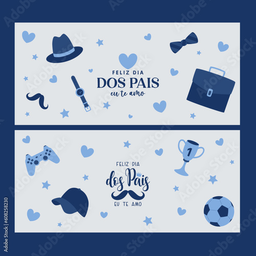 Feliz Dia dos Pais. Set de banners