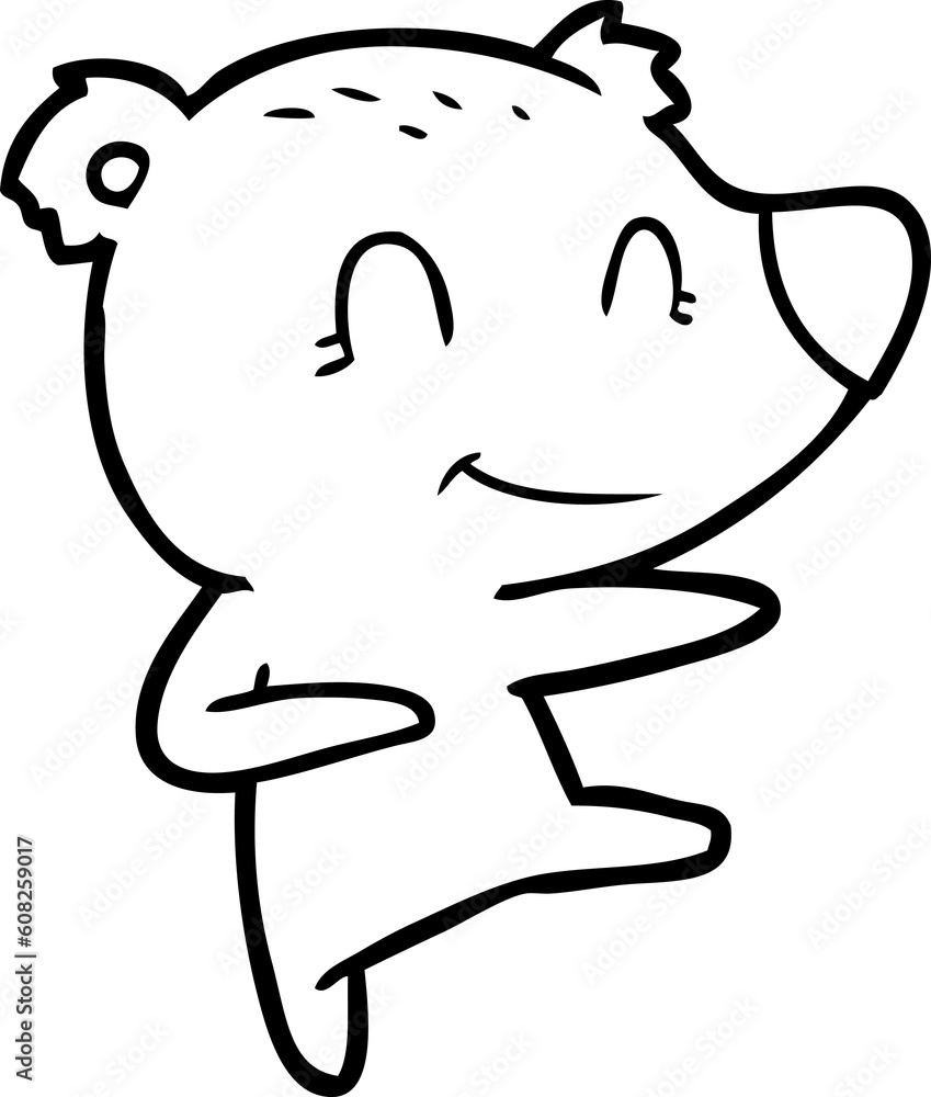 smiling dancing bear cartoon smiling dancing bear cartoon