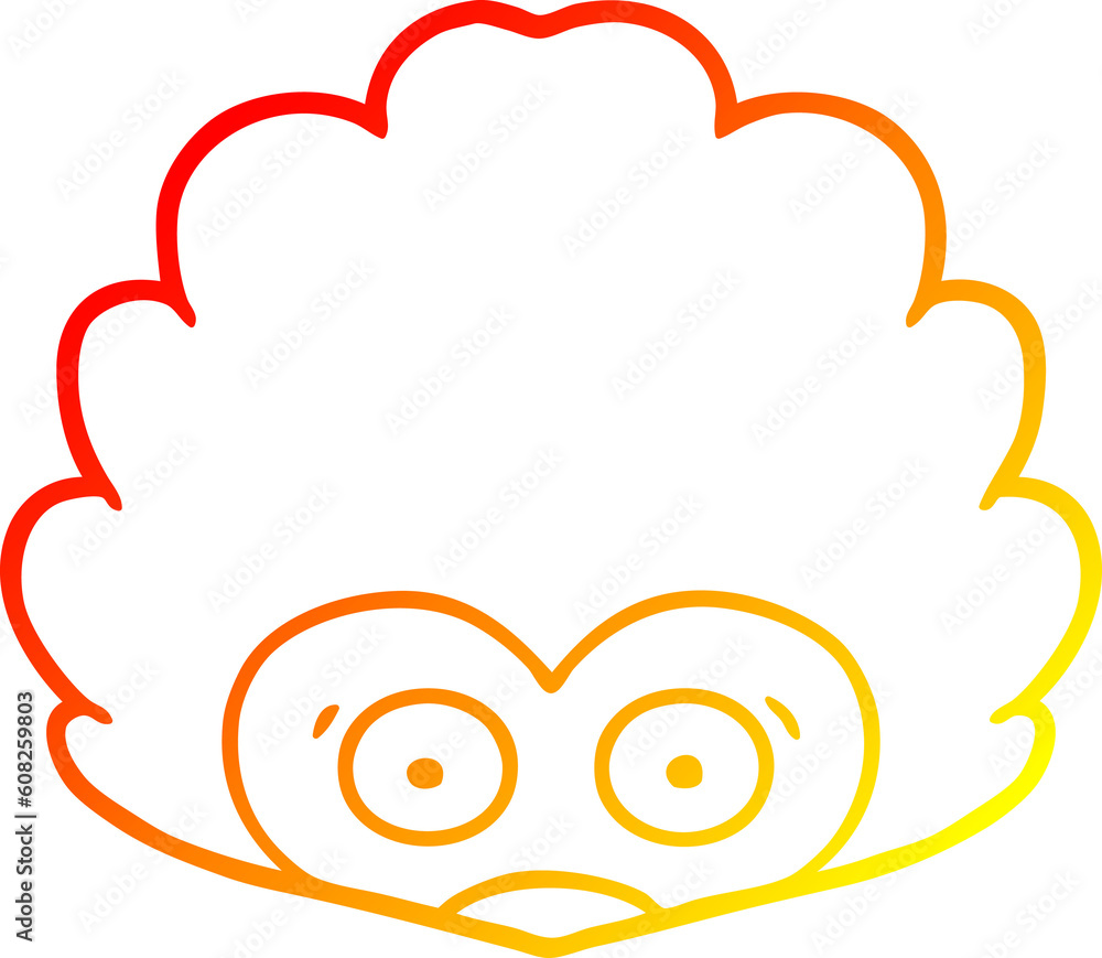 warm gradient line drawing of a cartoon hedgehog warm gradient line drawing of a cartoon hedgehog