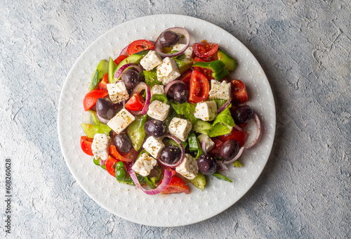 Greek salad with fresh vege...