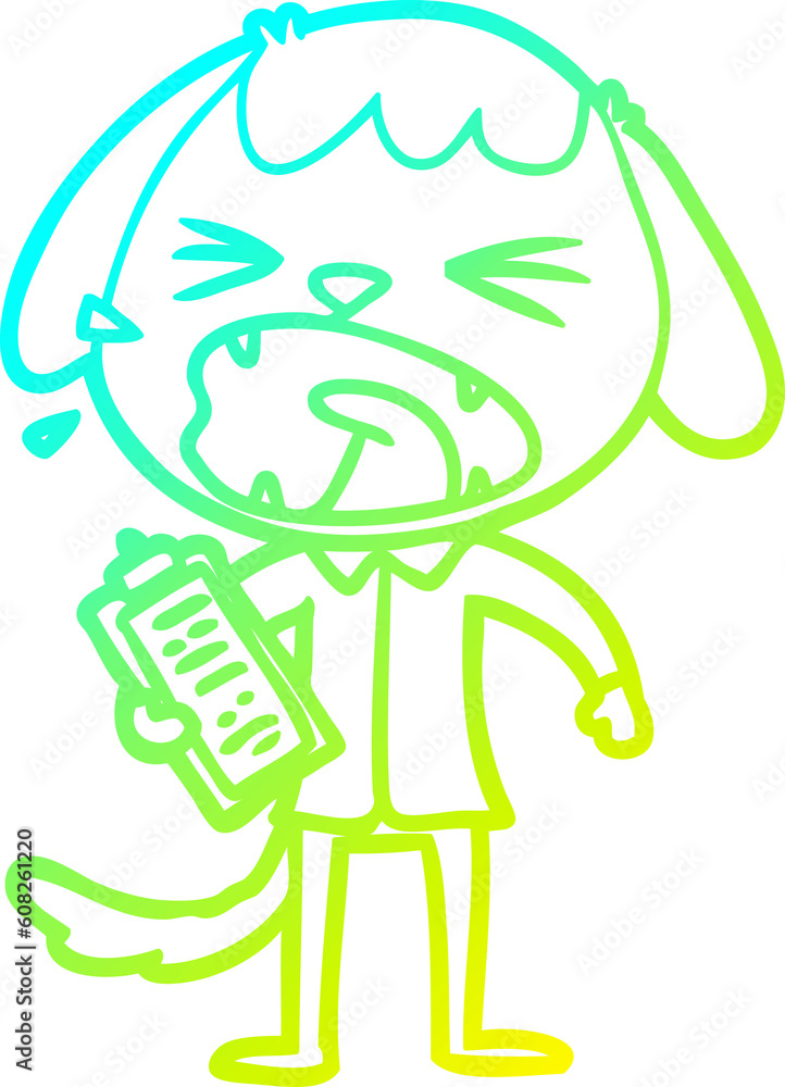 cold gradient line drawing of a cute cartoon dog cold gradient line drawing of a cute cartoon dog