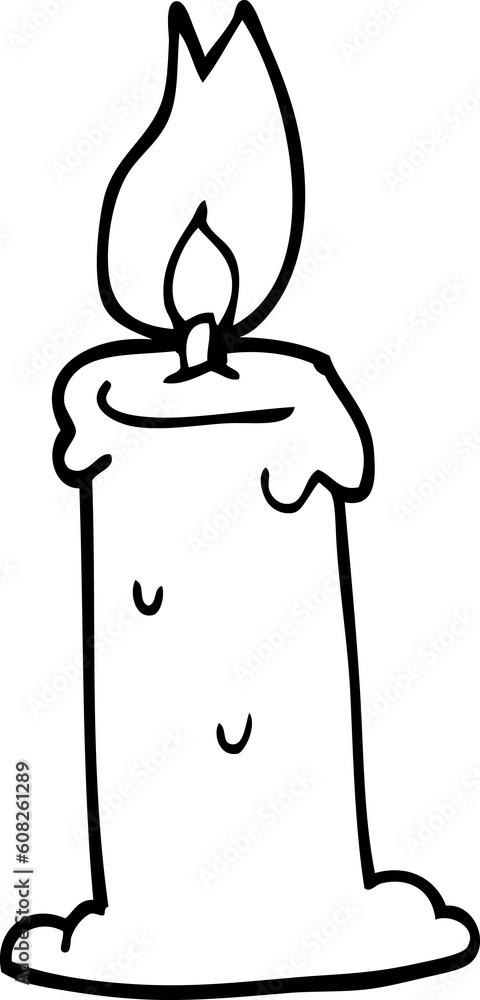 line drawing cartoon burning candle line drawing cartoon burning candle
