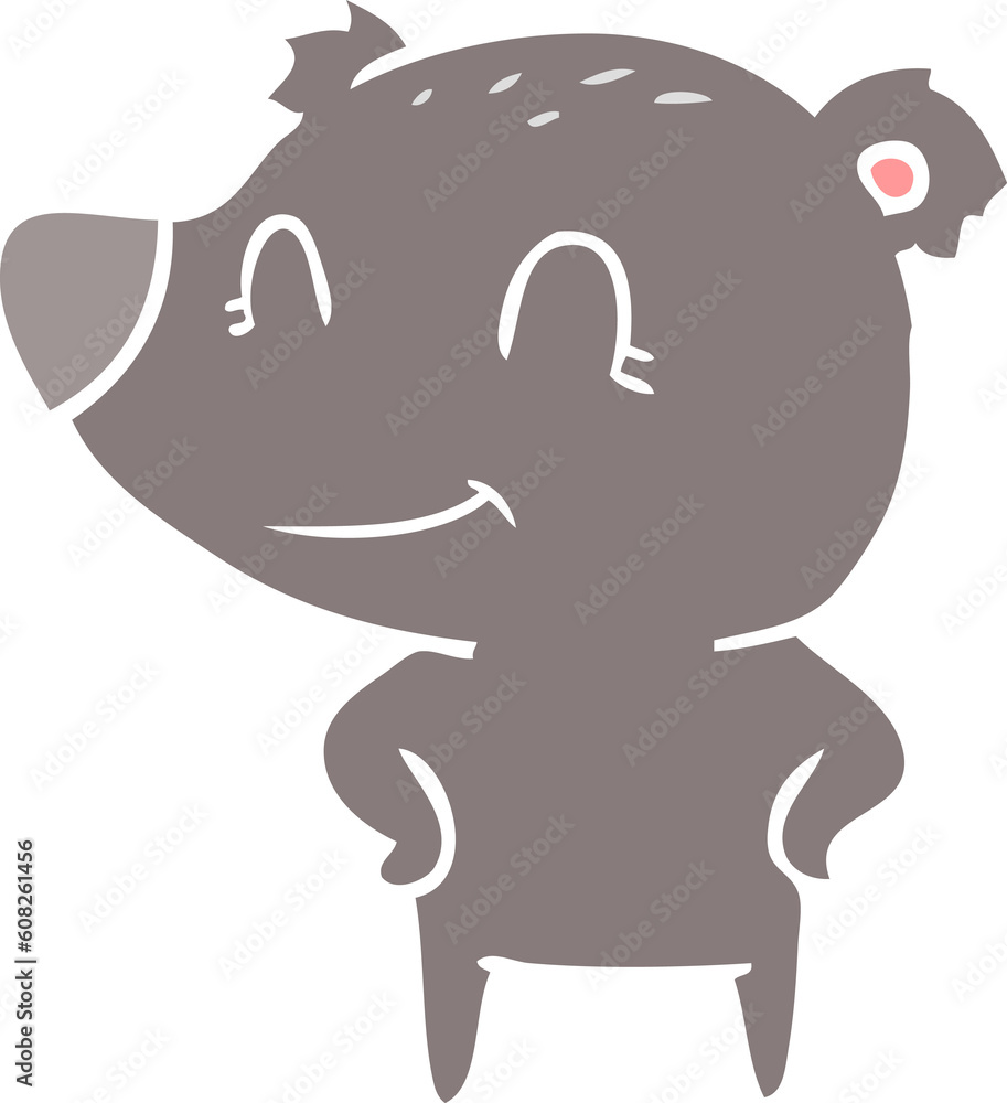 Obraz premium friendly bear with hands on hips