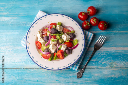 Greek salad with fresh vege...