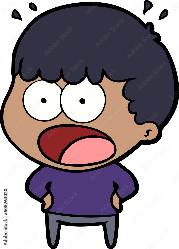 cartoon shocked man cartoon shocked man