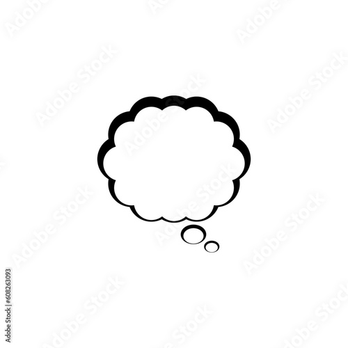 Thought bubble icon isolated on white background