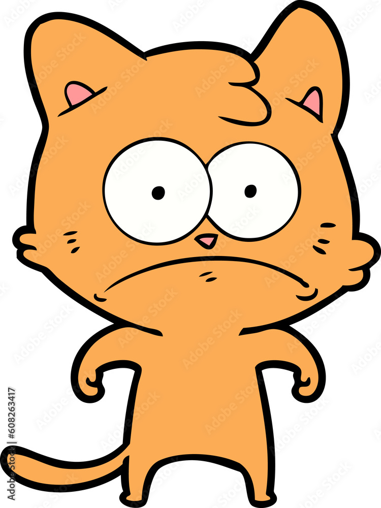 cartoon nervous cat cartoon nervous cat