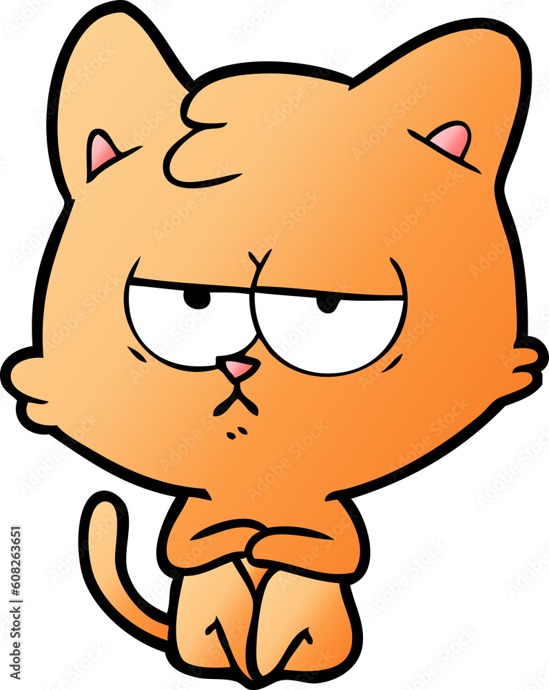 bored cartoon cat bored cartoon cat
