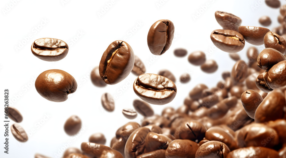 coffee beans on white background coffee beans on white background