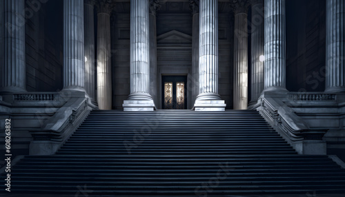 columns at night