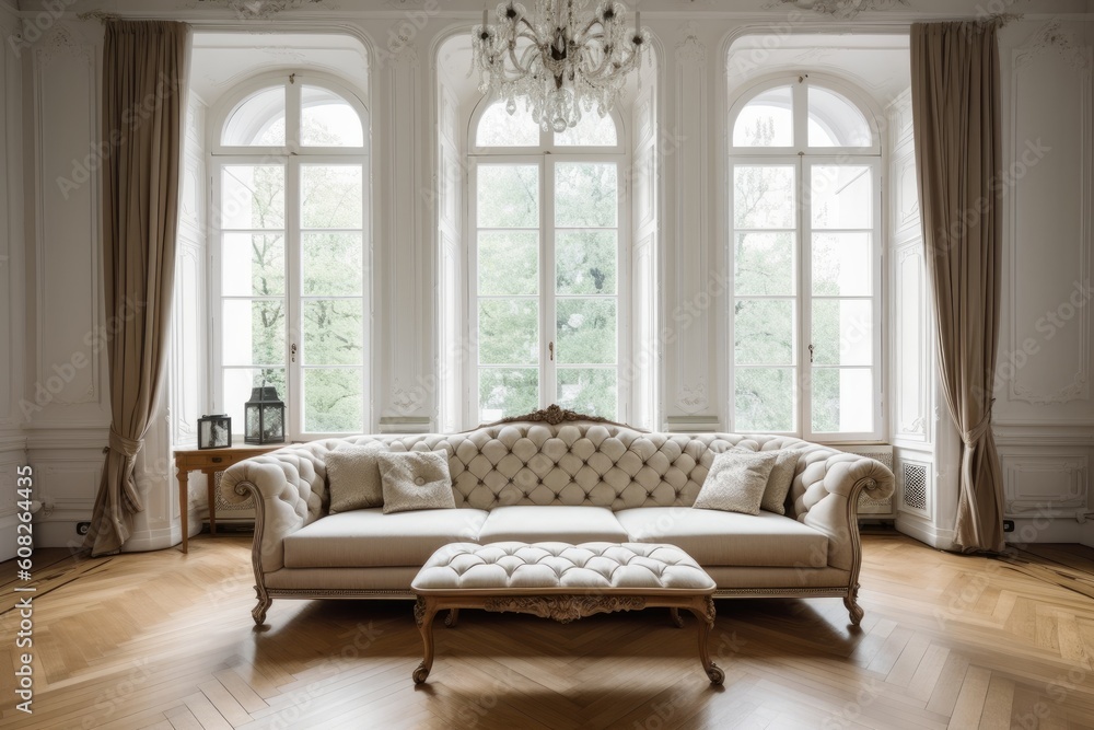 Luxurious Elegant Living Room Decor. Generative AI Luxurious Elegant Living Room Decor. Generative AI