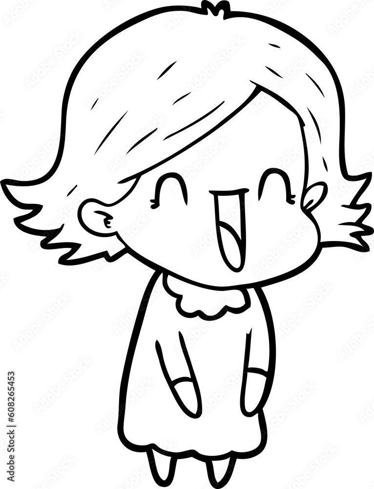 cartoon happy woman cartoon happy woman