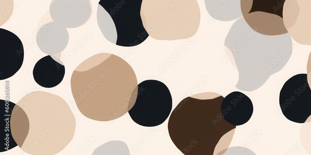 Fototapeta premium Minimalist trendy abstract polka dot pattern. Modern vector template for design, Generative AI
