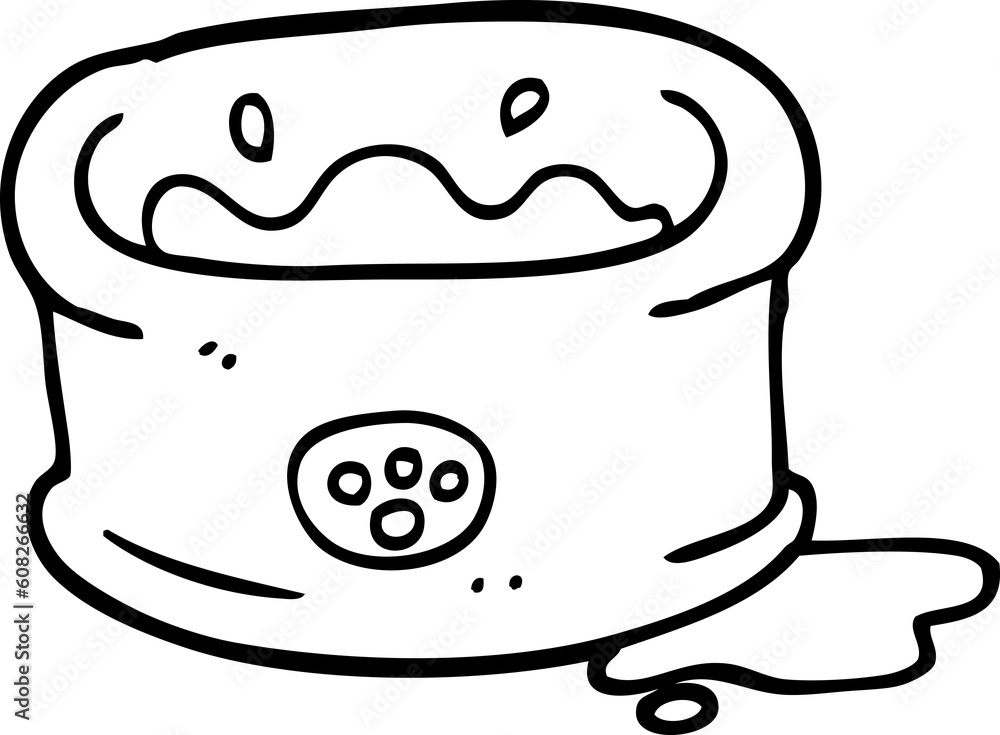 line drawing cartoon pet bowl line drawing cartoon pet bowl