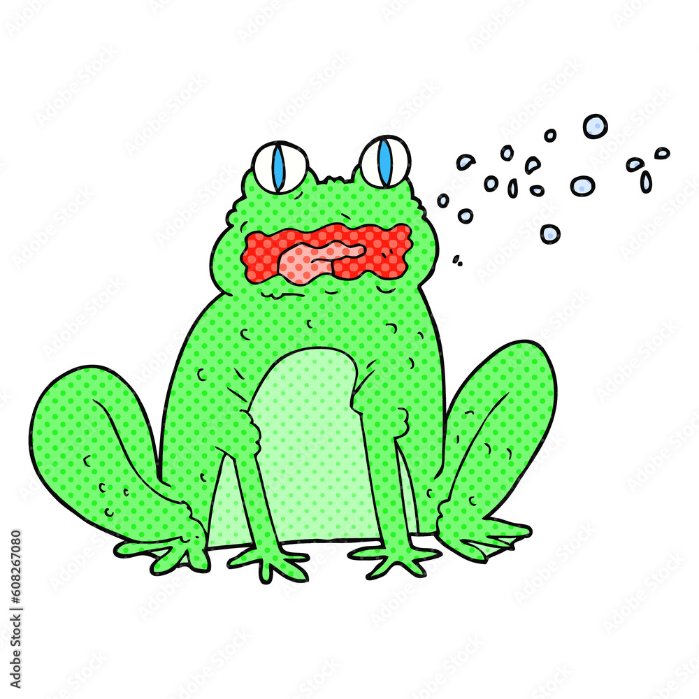 freehand drawn cartoon burping frog freehand drawn cartoon burping frog