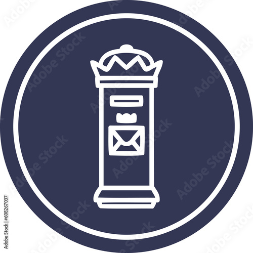 Wallpaper Mural British postbox circular icon symbol Torontodigital.ca