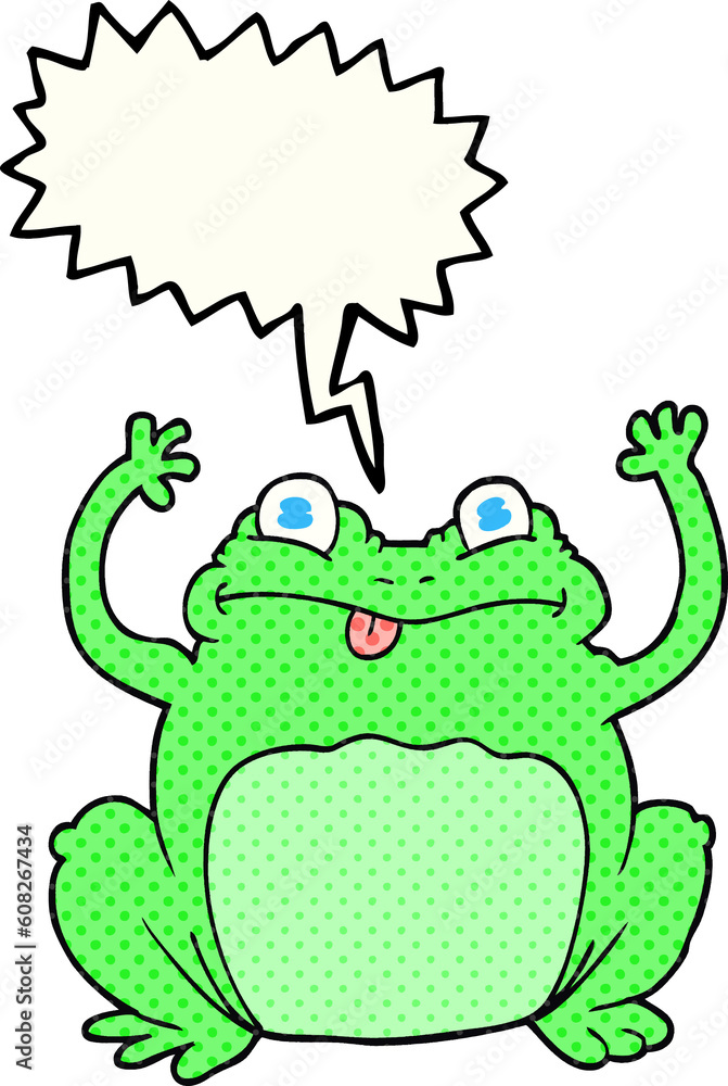 freehand drawn comic book speech bubble cartoon funny frog freehand drawn comic book speech bubble cartoon funny frog