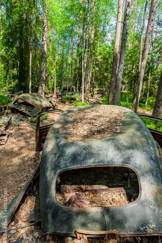 Altes Auto in einem Wald