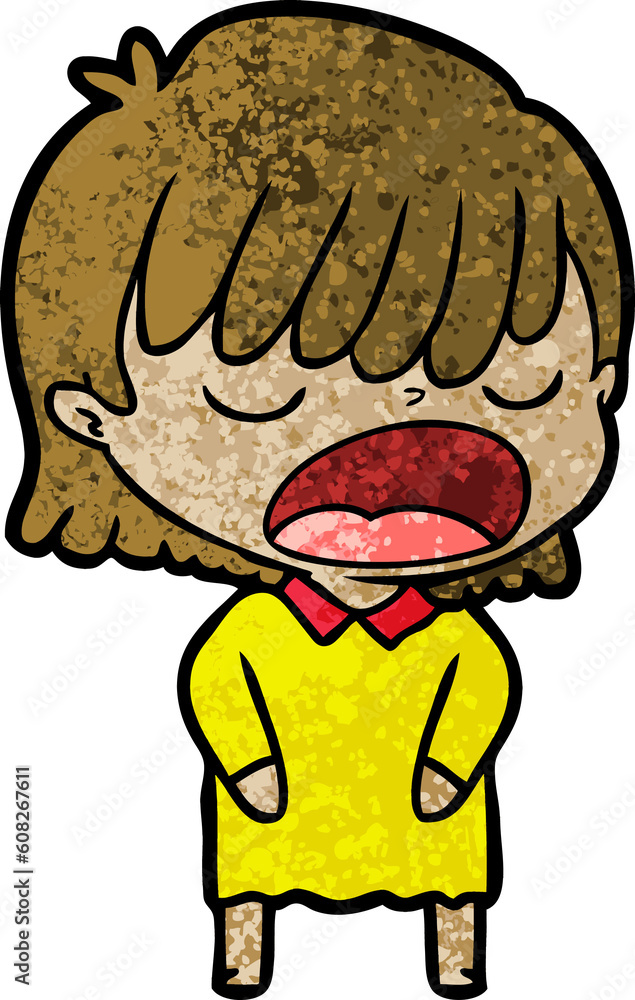 cartoon woman talking loudly cartoon woman talking loudly