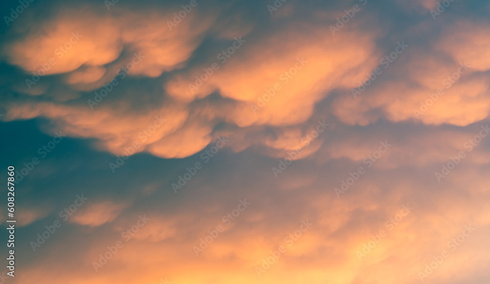 clouds in sunset sky