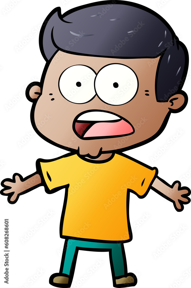 cartoon shocked man