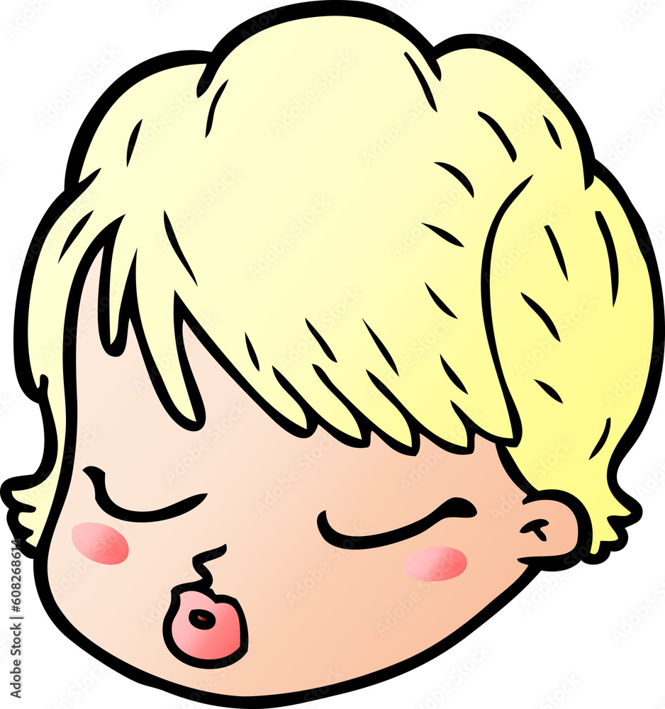cartoon female face cartoon female face