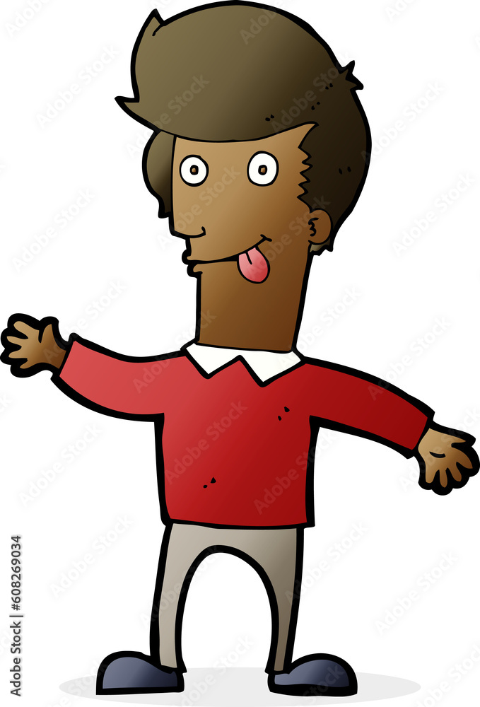 cartoon man sticking out tongue cartoon man sticking out tongue