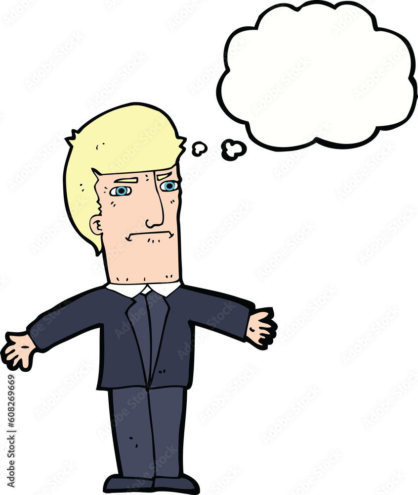 cartoon annoyed boss with thought bubble cartoon annoyed boss with thought bubble