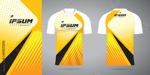 yellow jersey sport uniform shirt design template