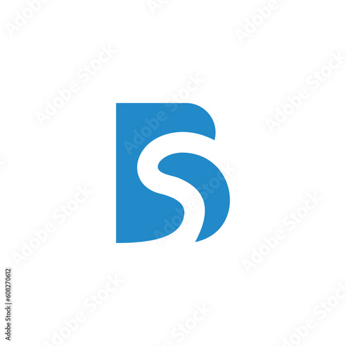 letter bs water motion symbol logo vector photo