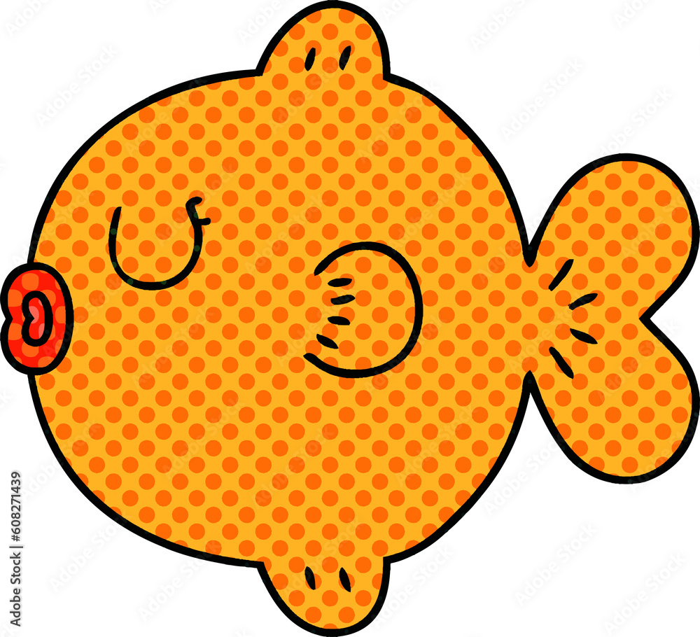 comic book style quirky cartoon fish comic book style quirky cartoon fish