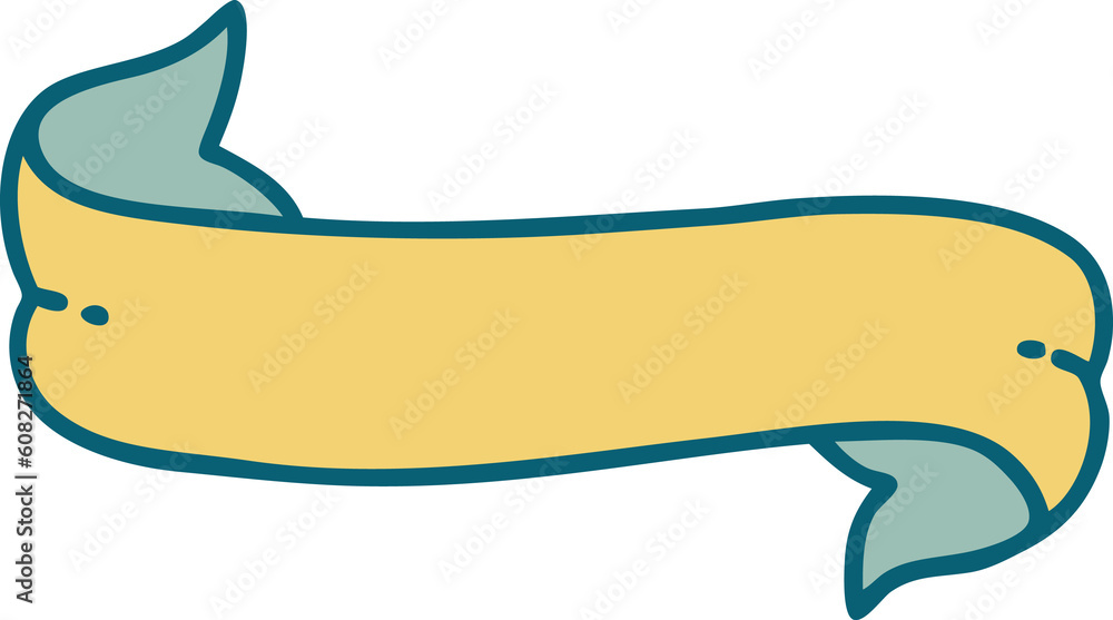 iconic tattoo style image of a banner iconic tattoo style image of a banner