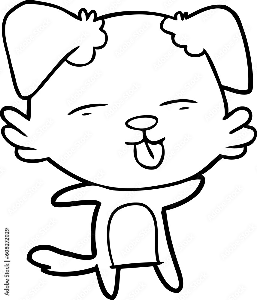 cartoon dog sticking out tongue cartoon dog sticking out tongue