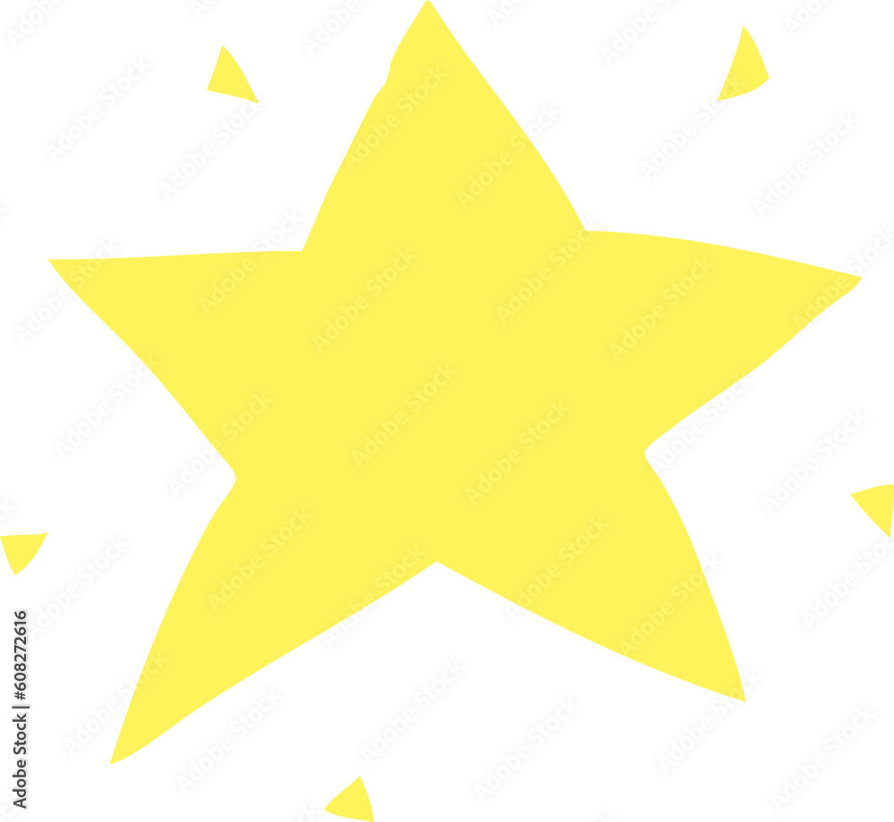 flat color style cartoon star flat color style cartoon star