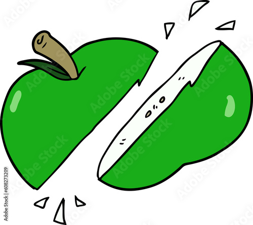 cartoon sliced apple