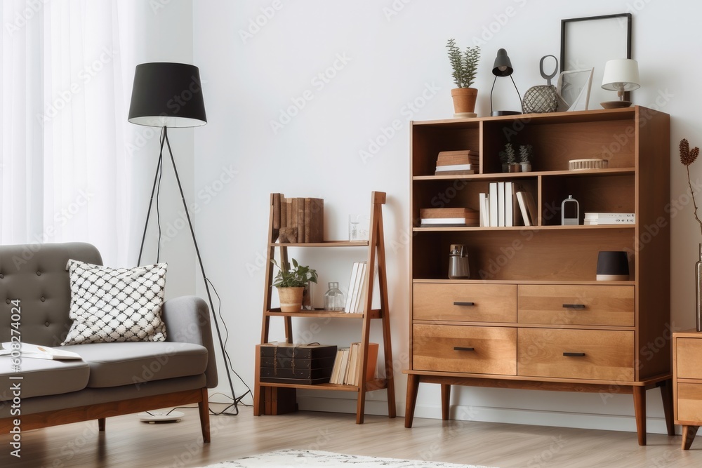 Obraz premium Luxurious Elegant Living Room Decor. Generative AI