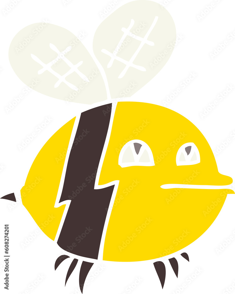 flat color style cartoon bee flat color style cartoon bee