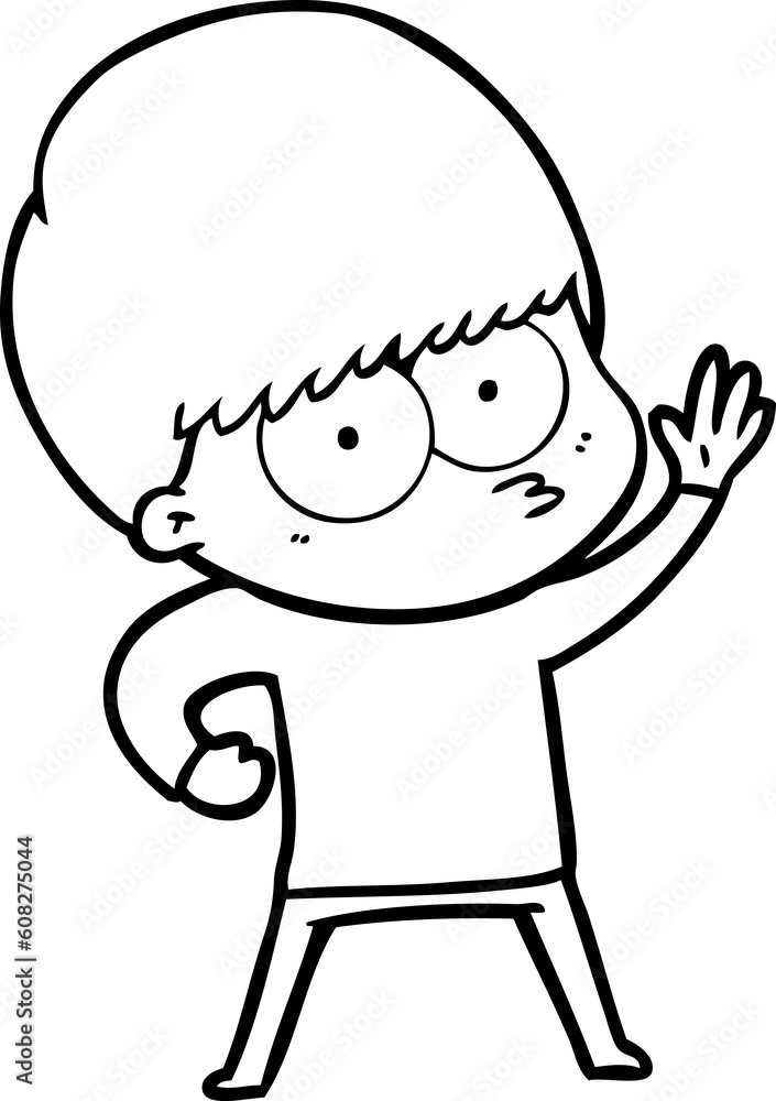 nervous cartoon boy nervous cartoon boy