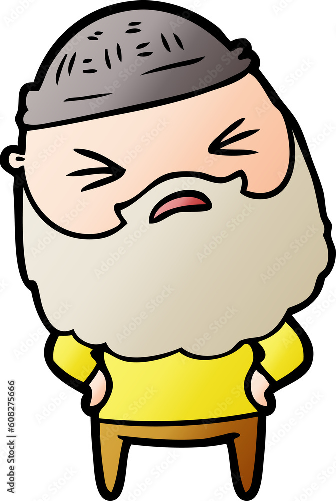 cartoon man with beard