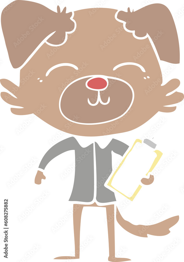 flat color style cartoon dog manager flat color style cartoon dog manager