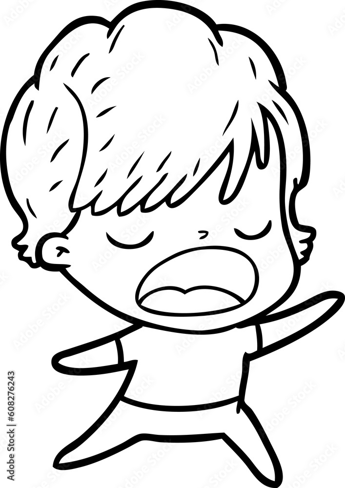 cartoon woman talking cartoon woman talking