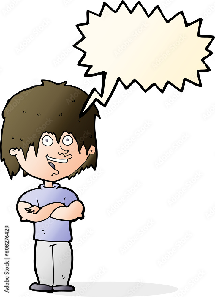 cartoon happy man with speech bubble cartoon happy man with speech bubble