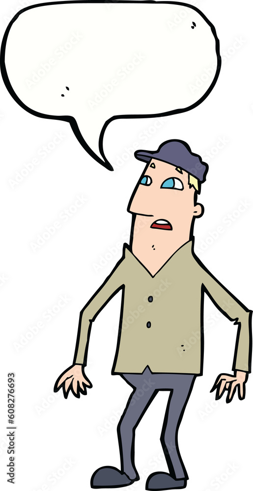 cartoon shocked man with speech bubble cartoon shocked man with speech bubble