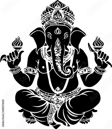 Hindu god shree ganesha images.generative al high quilaty