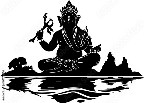 Hindu god shree ganesha images.generative al high quilaty