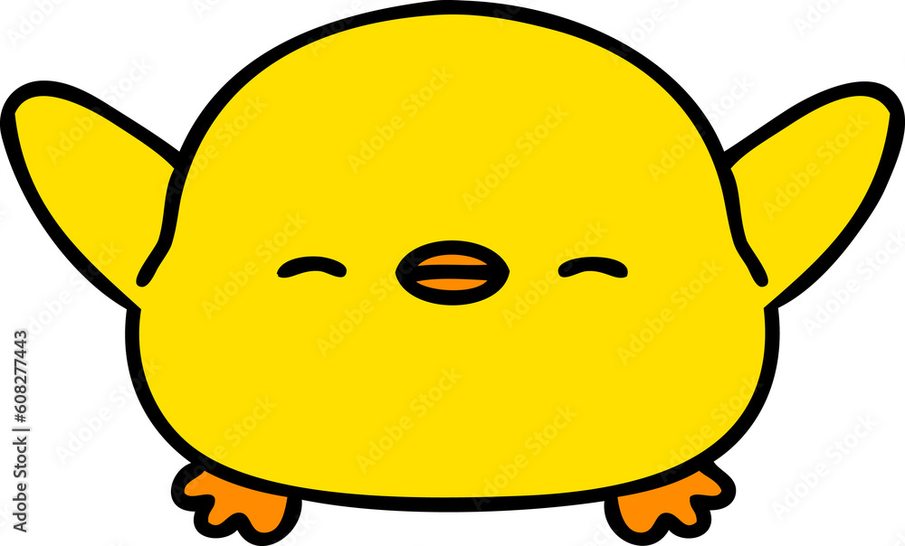 Obraz premium cartoon of a cute baby bird