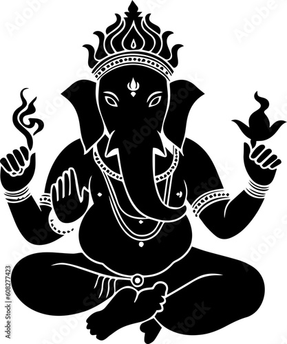 Hindu god shree ganesha images.generative al high quilaty