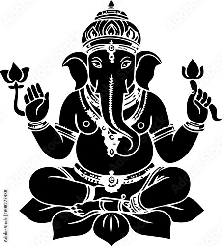 Hindu god shree ganesha images.generative al high quilaty